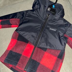Columbia Red and Black Plaid Jacket